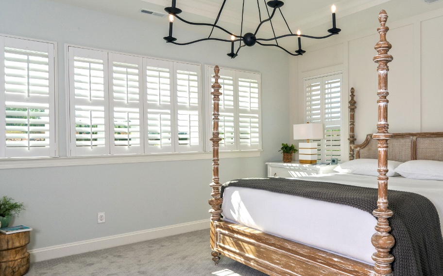 Shutters in a bedroom in Hartford